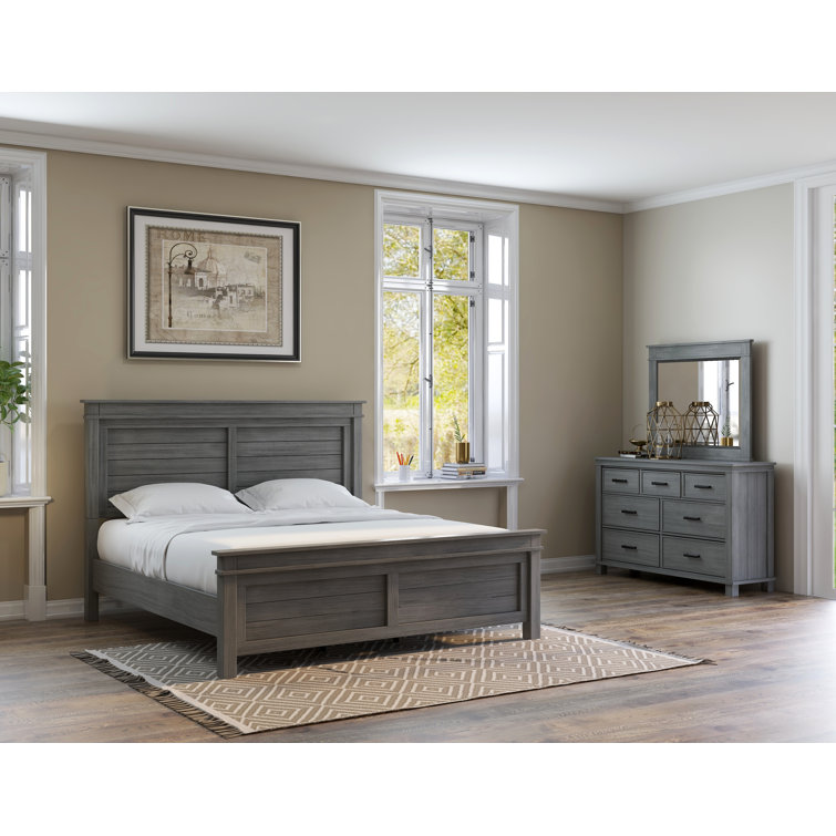 Laurel Foundry Modern Farmhouse Plotkin Solid Wood 3 Piece Bedroom Set